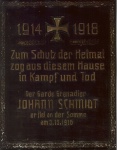 1916 - Erinnerungstafel